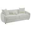 Image de Canapé 3 places en tissu texturé ivoire NAFEKI