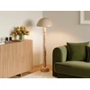 Image de Lampadaire champignon en métal - D. 45 x H. 147 cm - Beige brillant - ELDON