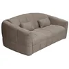 Image de Canapé 4 places convertible express en tissu bouclette taupe - Couchage 160 cm - Matelas 13 cm RETUNA