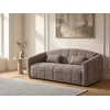 Image de Canapé 4 places convertible express en tissu bouclette taupe - Couchage 160 cm - Matelas 13 cm RETUNA