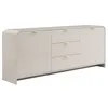 Image de Buffet avec 2 portes et 3 tiroirs - Beige et doré - ORALINO