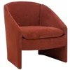 Image de Fauteuil en tissu texturé terracotta TAROLO