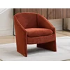 Image de Fauteuil en tissu texturé terracotta TAROLO