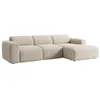 Image de Grand canapé dangle droit avec assise coulissante électrique en tissu beige POGNI de Maison Céphy