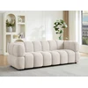 Image de Canapé 3 places en tissu texturé beige PAVIRA