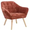 Image de Fauteuil en tissu texturé terracotta CASERTA