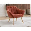 Image de Fauteuil en tissu texturé terracotta CASERTA