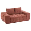 Image de Canapé 2 places compressé en tissu texturé terracotta BENAFO