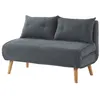 Image de Canapé 2 places convertible en tissu gris VALERIO