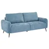 Image de Canapé 3 places en tissu texturé bleu LETROSA