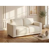 Image de Canapé 2 places en tissu texturé blanc cassé NETUSO