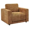 Image de Fauteuil en tissu texturé terracotta NETUSO