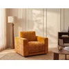 Image de Fauteuil en tissu texturé terracotta NETUSO