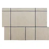 Image de Tapis asymétrique tufté 100% laine - 200 x 290 cm - Beige et bleu foncé - 2200g/m² - ORANY