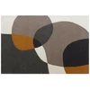 Image de Tapis tufté 100% laine motifs abstraits - 160 x 230 cm - Taupe et gris - 2400 g/m² - GUALINA