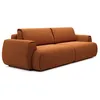 Image de Canapé 4 places convertible en tissu chenille terracotta MONELIA
