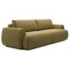 Image de Canapé 4 places convertible en tissu chenille vert olive MONELIA
