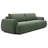 Image de Canapé 4 places convertible en tissu chenille vert sapin MONELIA