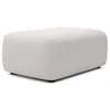 Image de Pouf en tissu texturé beige DAVISO