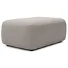 Image de Pouf en tissu texturé taupe DAVISO