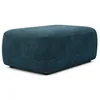 Image de Pouf en tissu texturé bleu DAVISO