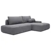 Image de Canapé dangle droit ouvert convertible en tissu texturé gris DAVISO
