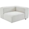 Image de Fauteuil d'angle droit en velours côtelé beige RUZOLO