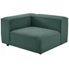 Image de Fauteuil d'angle gauche en velours côtelé vert RUZOLO