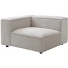 Image de Fauteuil d'angle gauche en tissu chenille beige RUZOLO