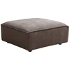 Image de Pouf en tissu chenille taupe RUZOLO