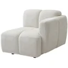 Image de Fauteuil d'angle droit en tissu texturé blanc cassé CARLIVI