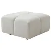 Image de Pouf en tissu texturé blanc cassé CARLIVI