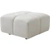 Image de Pouf en tissu texturé blanc cassé CARLIVI