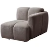 Image de Fauteuil d'angle droit en tissu texturé taupe CARLIVI
