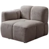 Image de Fauteuil d'angle gauche en tissu texturé taupe CARLIVI