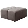 Image de Pouf en tissu texturé taupe CARLIVI