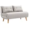 Image de Canapé 2 places convertible en tissu beige VALERIO
