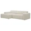Image de Canapé dangle gauche avec assise coulissante électrique en tissu chenille beige VIKONO