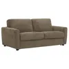 Image de Canapé 3 places convertible express en tissu chenille taupe - Couchage 140 cm - Matelas 12 cm SCOTIMI