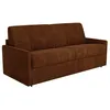 Image de Canapé 4 places convertible express en tissu terracotta - Couchage 160 cm - Matelas 18 cm CALIFE