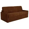 Image de Canapé 2 places convertible express en tissu terracotta - Couchage à lattes larges 120 cm - Matelas 22 cm avec mémoire de forme