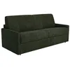 Image de Canapé 2 places convertible express en tissu vert sapin - Couchage à lattes larges 120 cm - Matelas 18 cm CALIFE