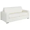 Image de Canapé 4 places convertible express en cuir de buffle blanc - Couchage 160 cm - Matelas 18 cm CALITO