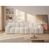 Image de Canapé 4 places en tissu chenille beige ATUJU
