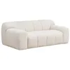 Image de Canapé 3 places en tissu chenille beige ATUJU