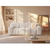 Image de Canapé 3 places en tissu chenille beige ATUJU