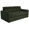 Image de Canapé 3 places convertible express en tissu vert sapin - Couchage à lattes larges 140 cm - Matelas 22 cm avec mémoire de forme