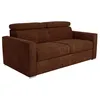 Image de Canapé 3 places convertible express en tissu terracotta - Couchage 140 cm - Matelas 14 cm VIZIR