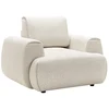 Image de Fauteuil en tissu chiné beige MONELIA