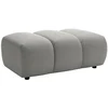 Image de Pouf en tissu gris clair FRIDORA
